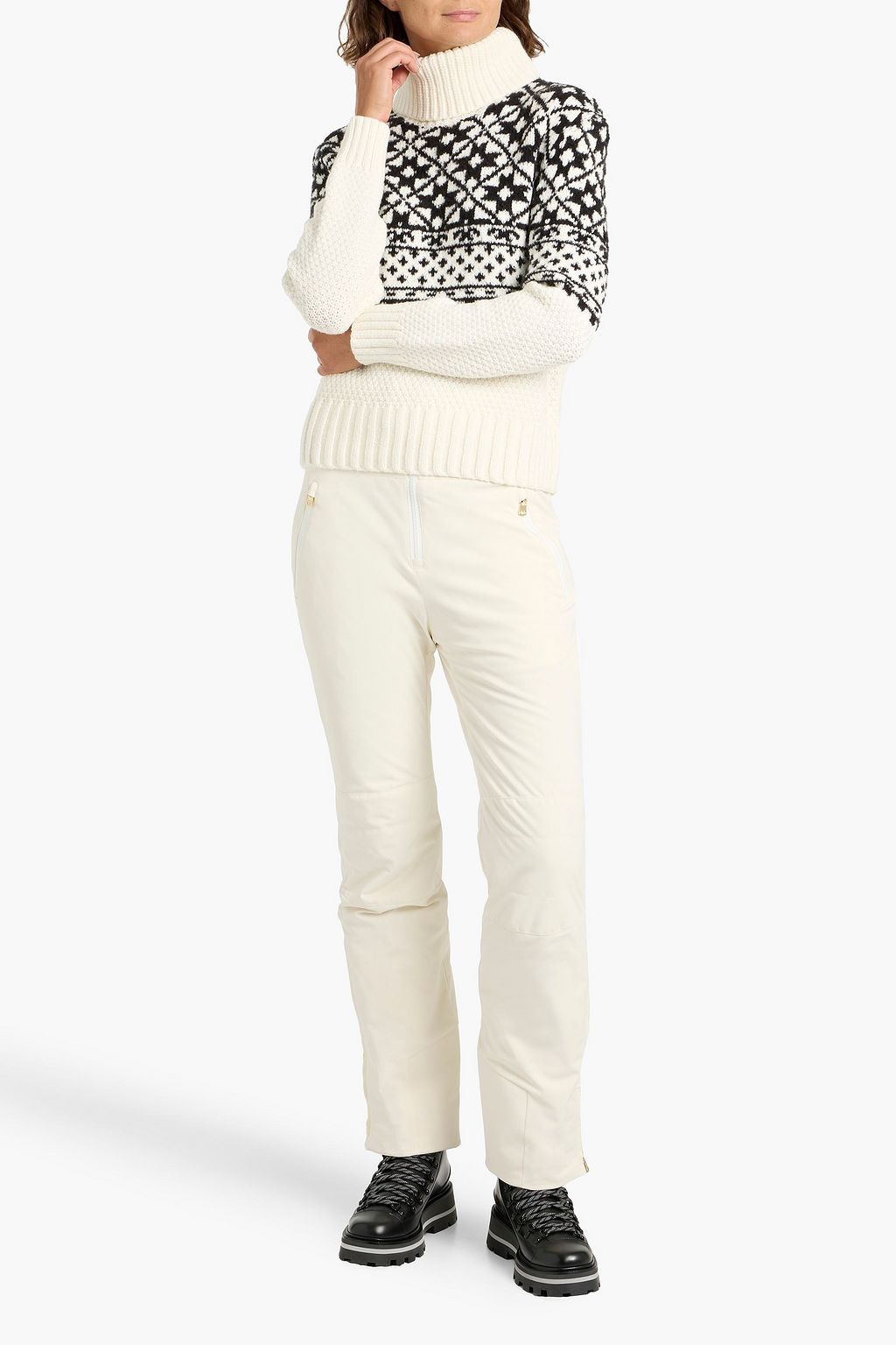 BOGNER Nadia Fair Isle wool-blend turtleneck sweater