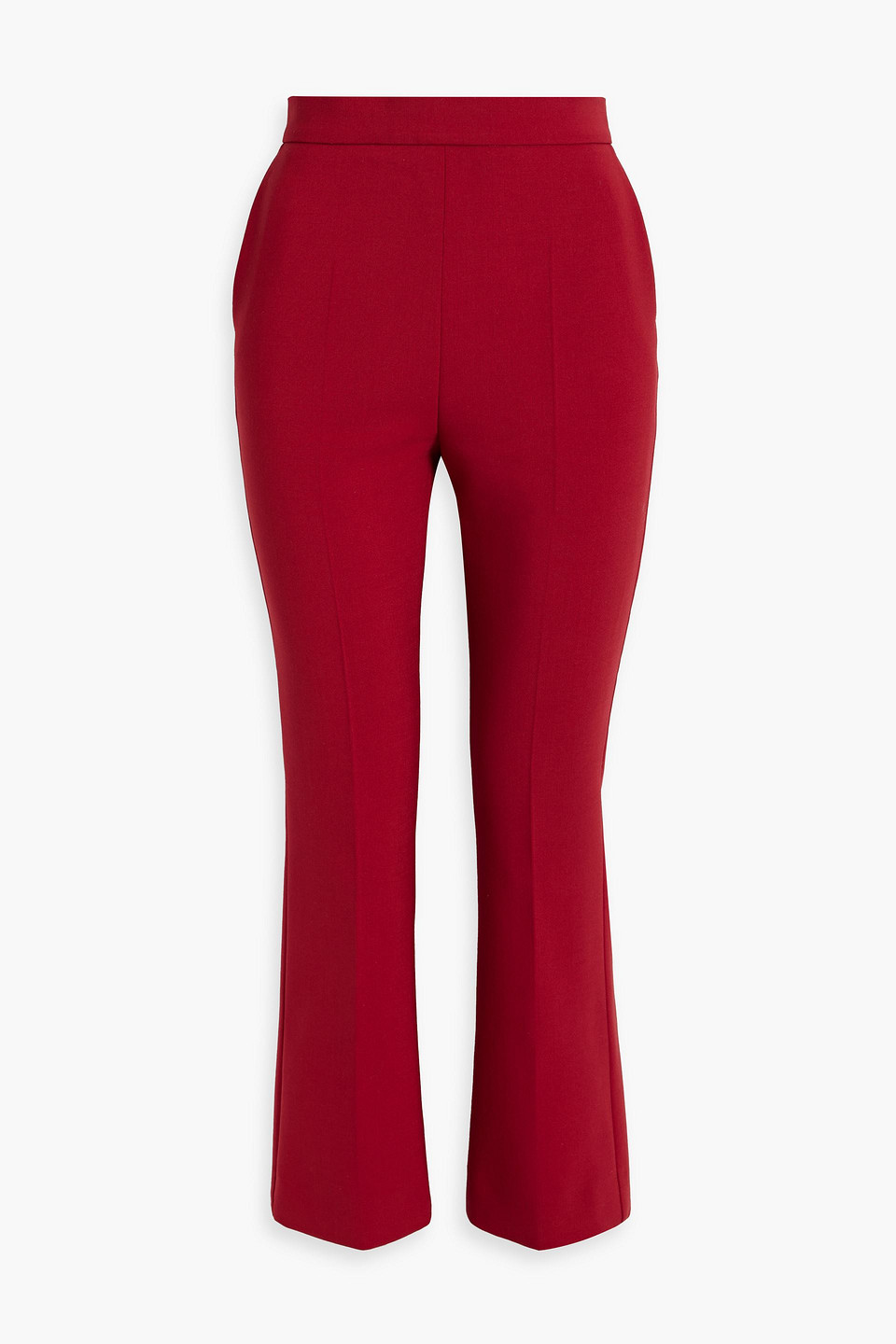 Max Mara Nepeta Wool-blend Kick-flare Pants In Red