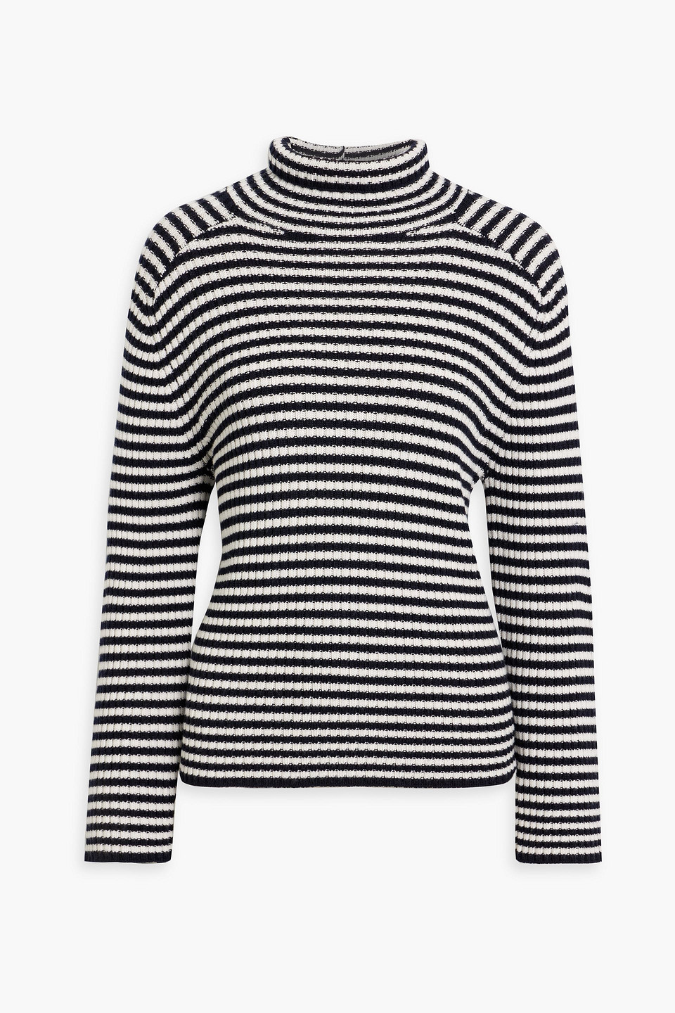 Max Mara Harlem Striped Roll-neck Sweater In Navy