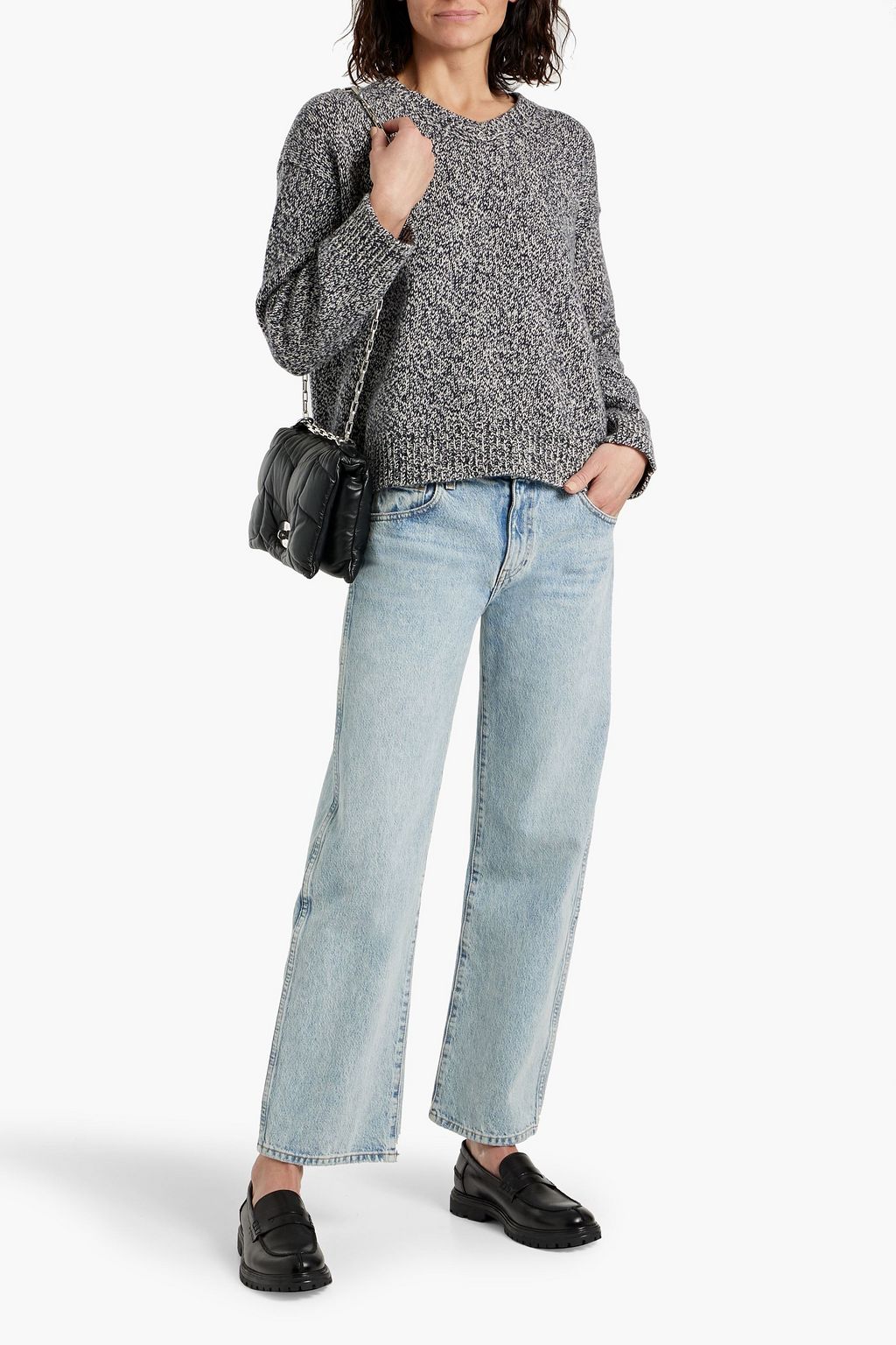 'S MAX MARA Como marled wool and cashmere-blend sweater