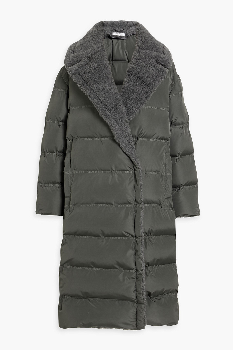 Max Mara Frisia Quilted Shell Coat In Anthracite