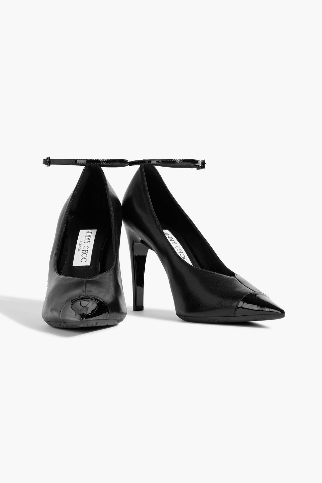 JIMMY CHOO Cierra 100 smooth and patent-leather pumps