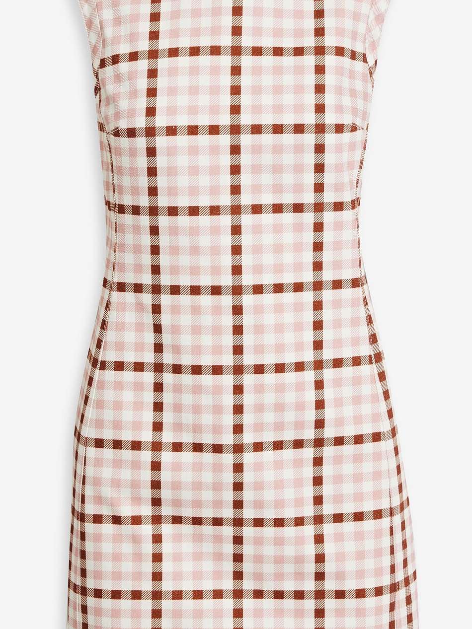emmy gingham cotton-twill mini dress