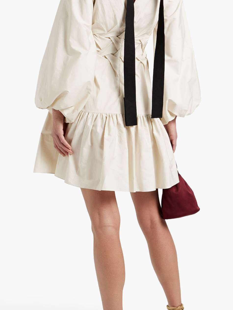 ezek woven cotton-poplin mini dress