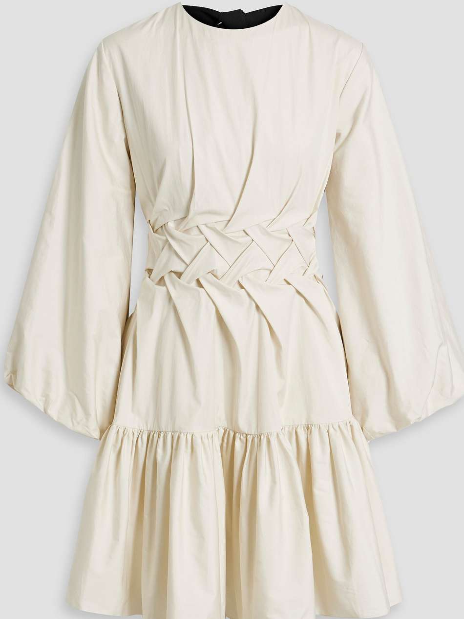 ezek woven cotton-poplin mini dress
