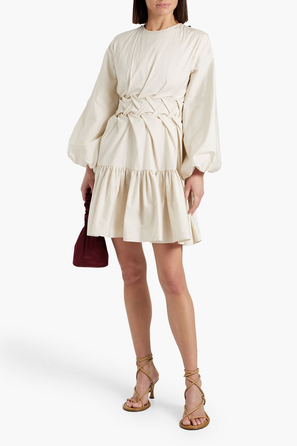 ROKSANDA Ezek woven cotton-poplin mini dress