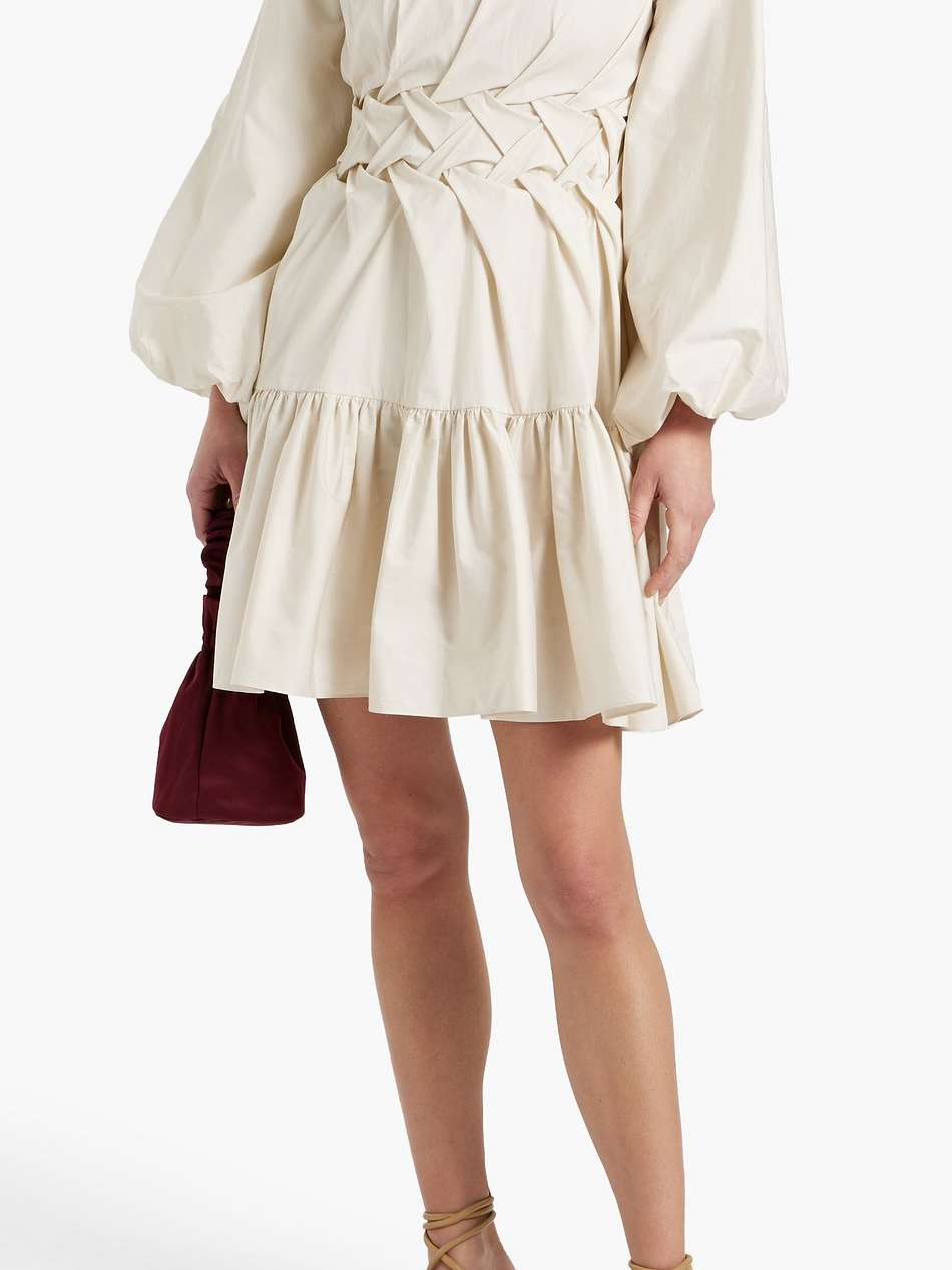 ezek woven cotton-poplin mini dress