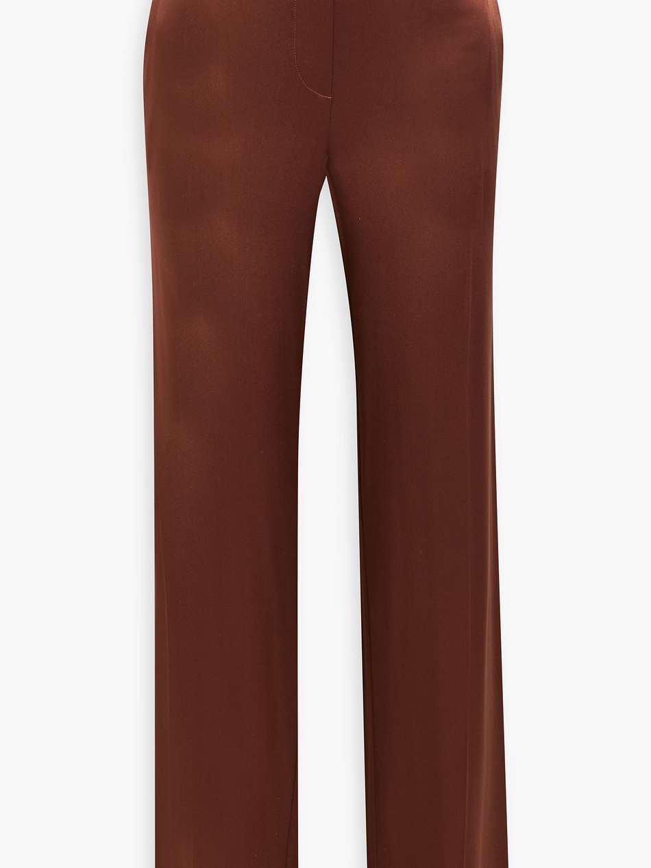 tova silk-satin straight-leg pants