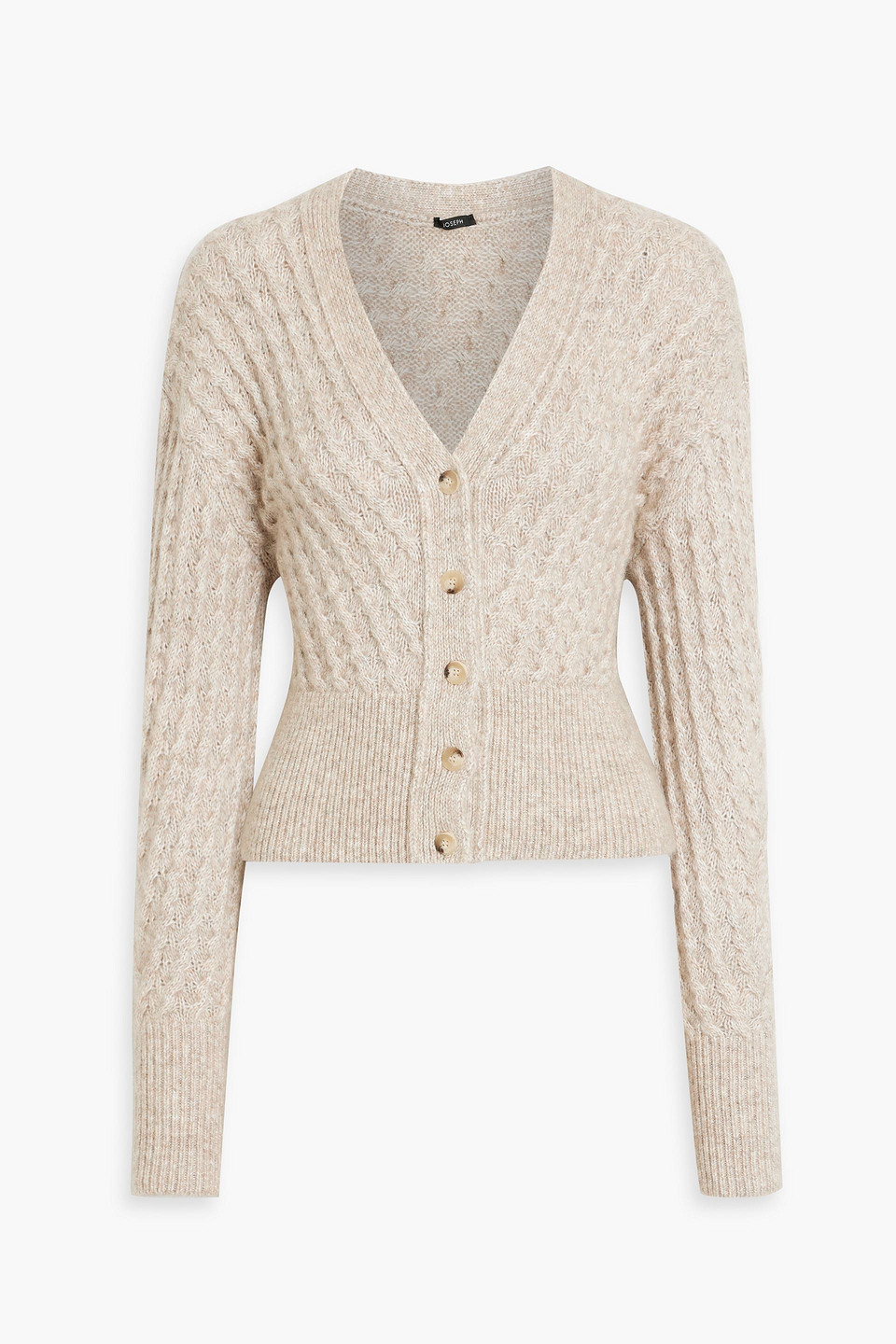 Joseph Cable-knit Cardigan In Beige