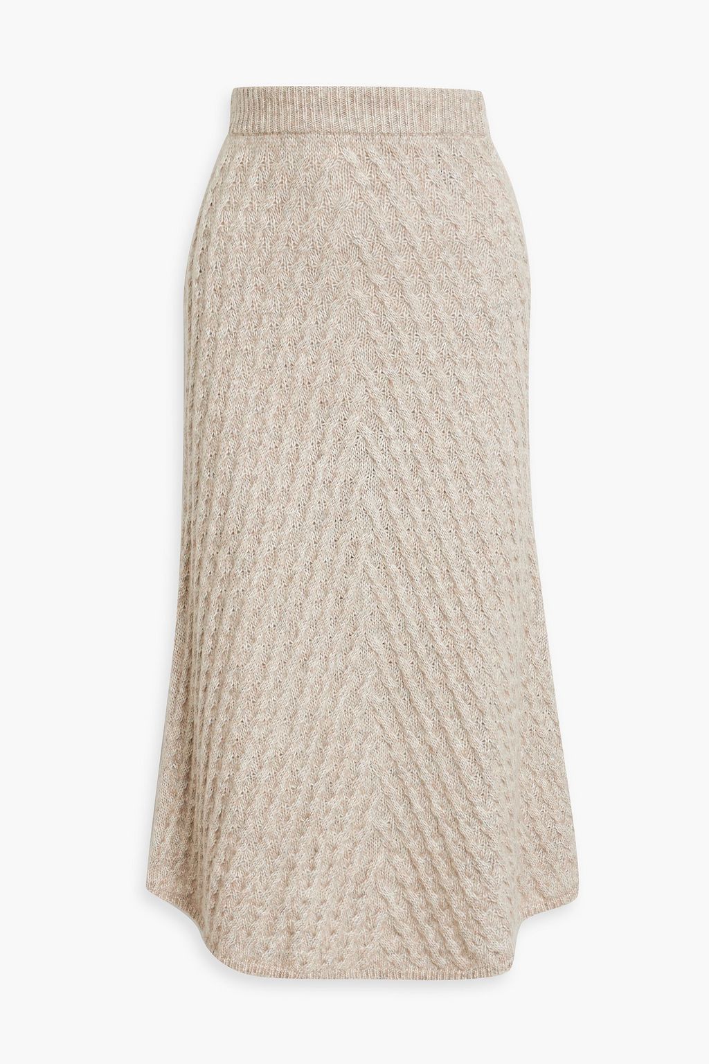 JOSEPH Cable knit midi skirt THE OUTNET