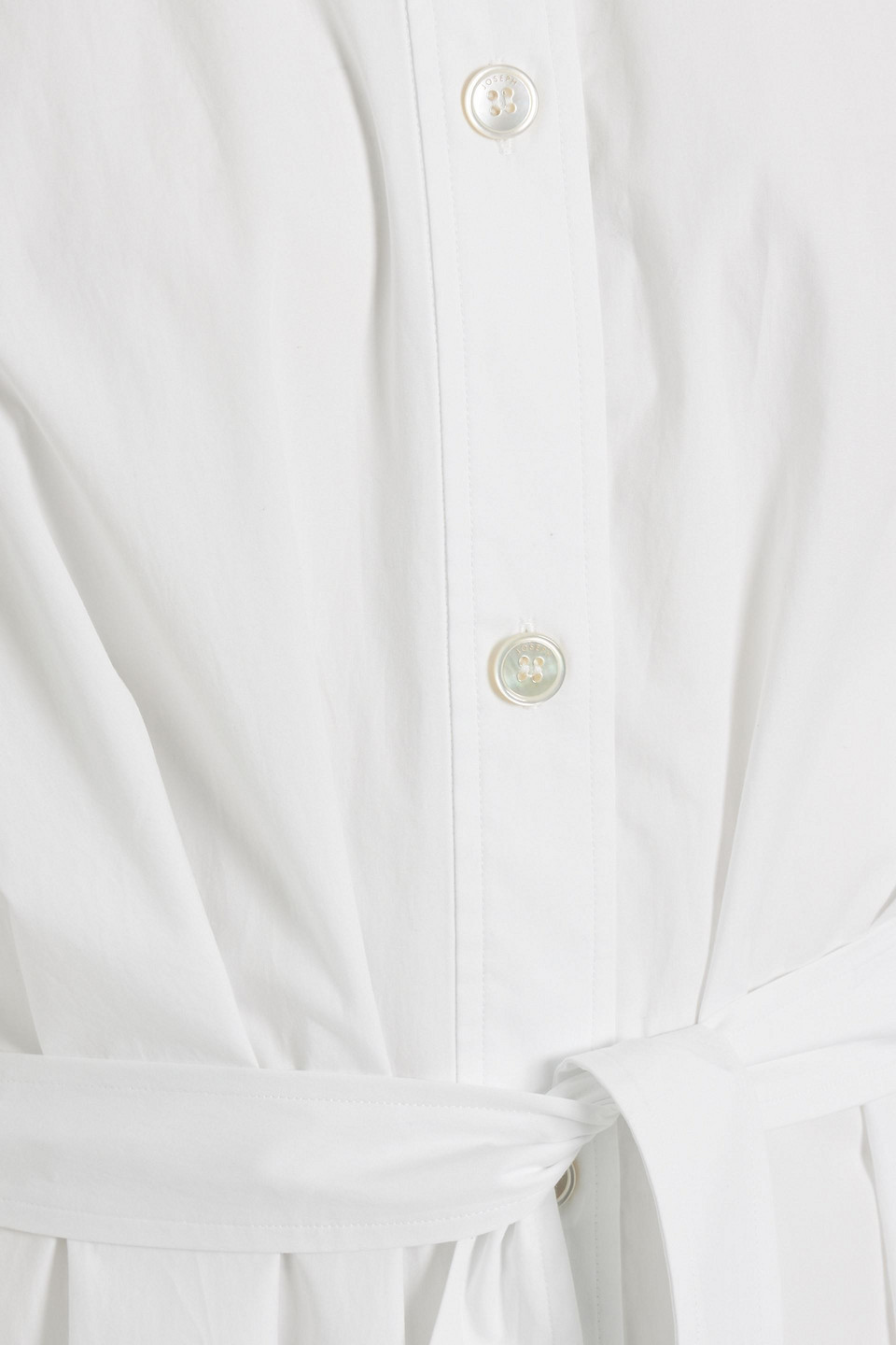 Shop Joseph Darwin Cotton-poplin Midi Shirt Dress In White