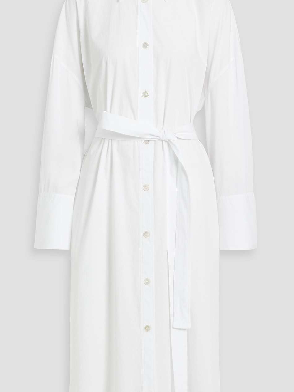 darwin cotton-poplin midi shirt dress