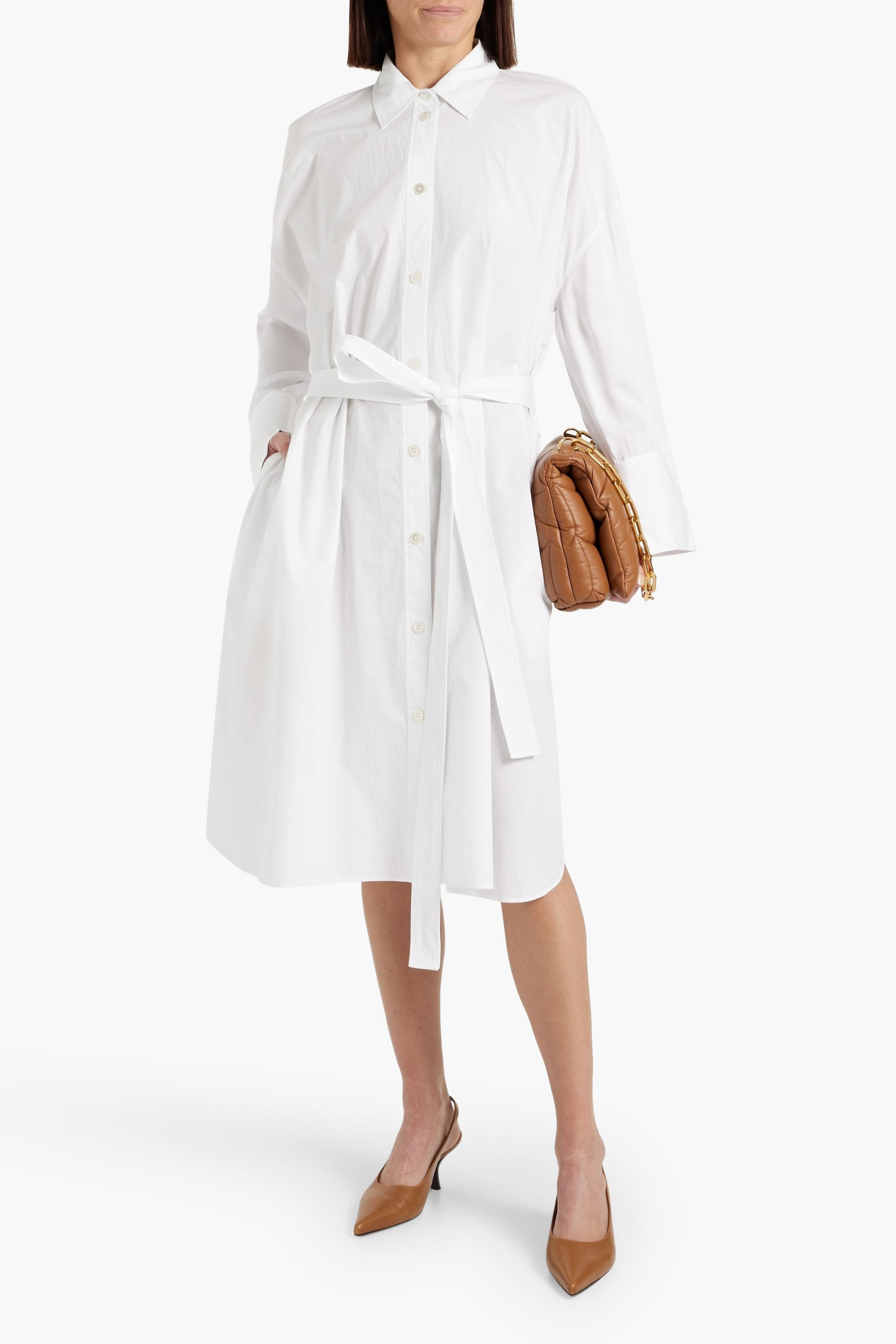 JOSEPH Darwin cotton-poplin midi shirt dress