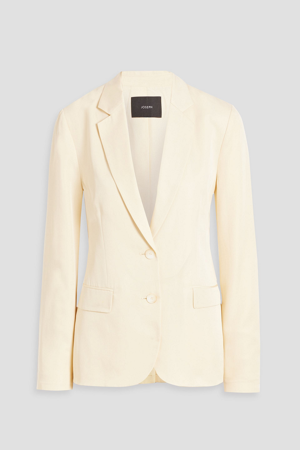 Shop Joseph Belmore Silk And Cotton-blend Blazer In Cream