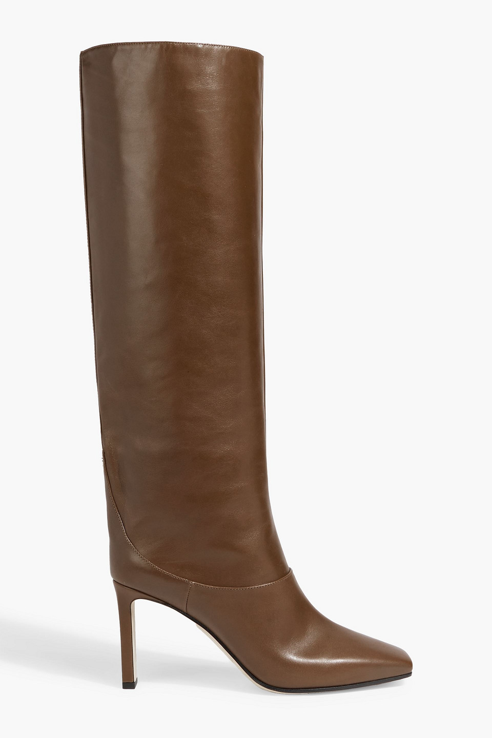 JIMMY CHOO MAHESA 85 LEATHER KNEE BOOTS