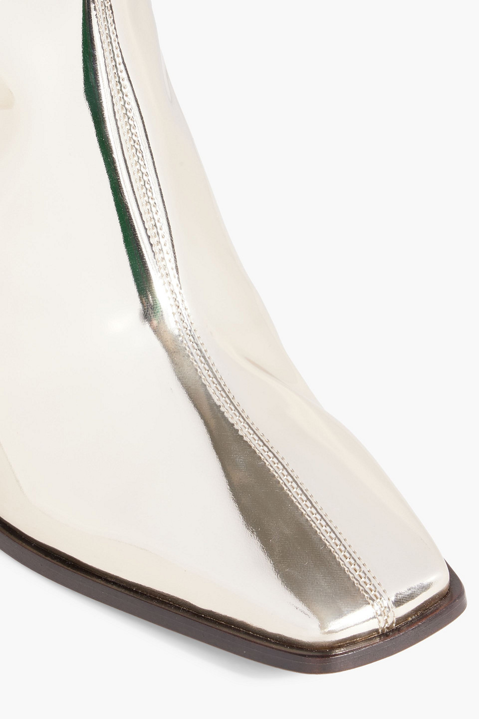 Jimmy Choo Bryelle 85 Mirrored-leather Ankle Boots In Gold