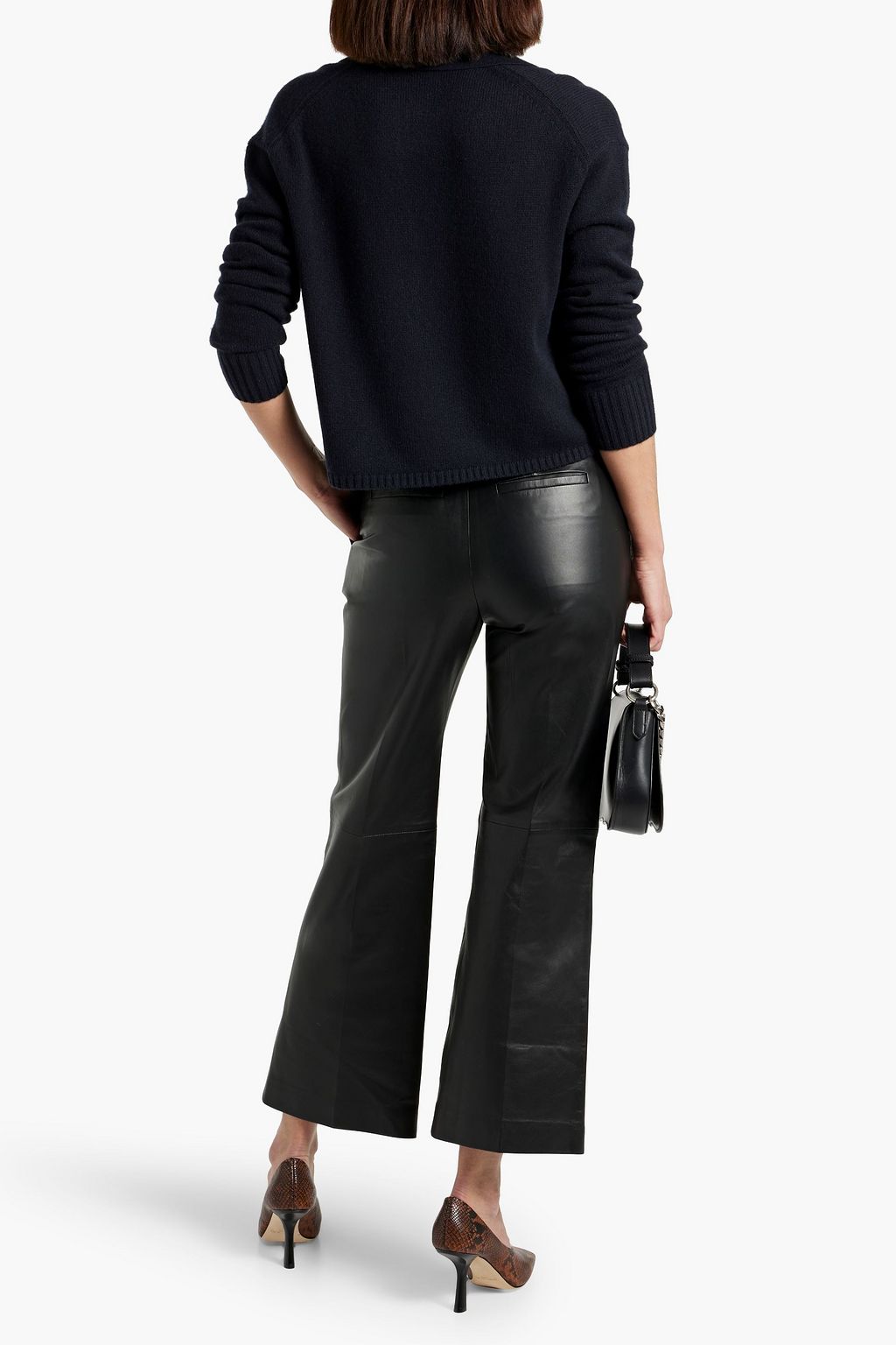 JOSEPH Talia leather kick-flare pants