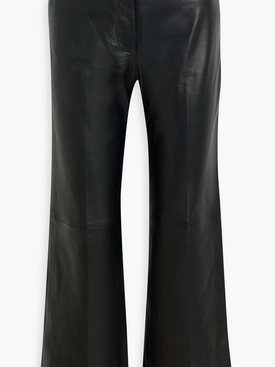 talia leather kick-flare pants
