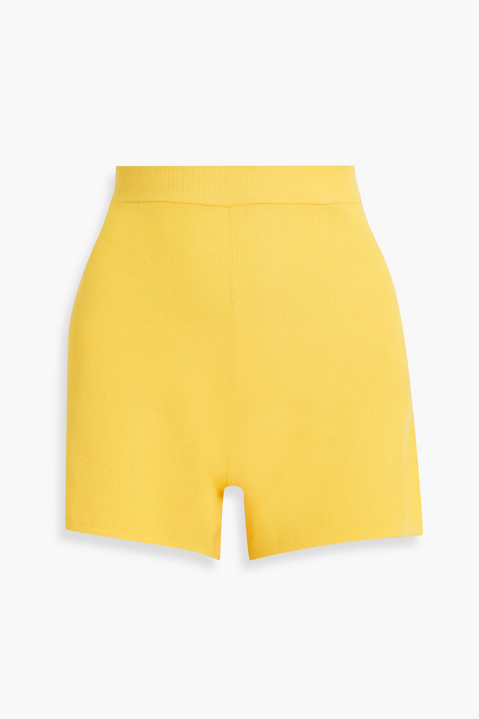Joseph Plated Knit Shorts In Yellow