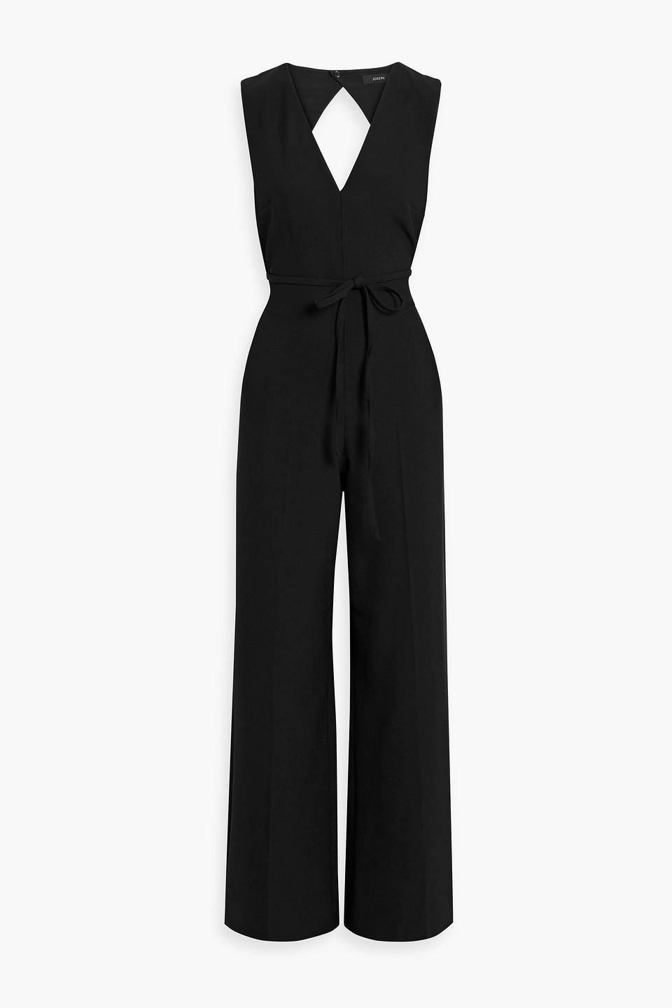 Joseph V-neck Sleeveless Jumpsuit In Black