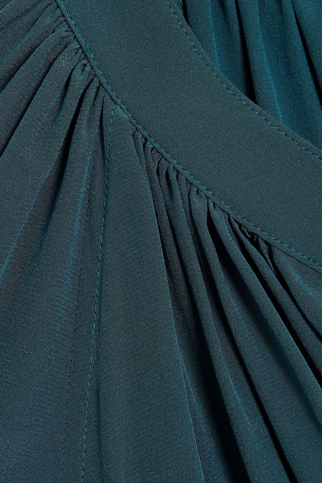 JOSEPH Gathered silk crepe de chine blouse