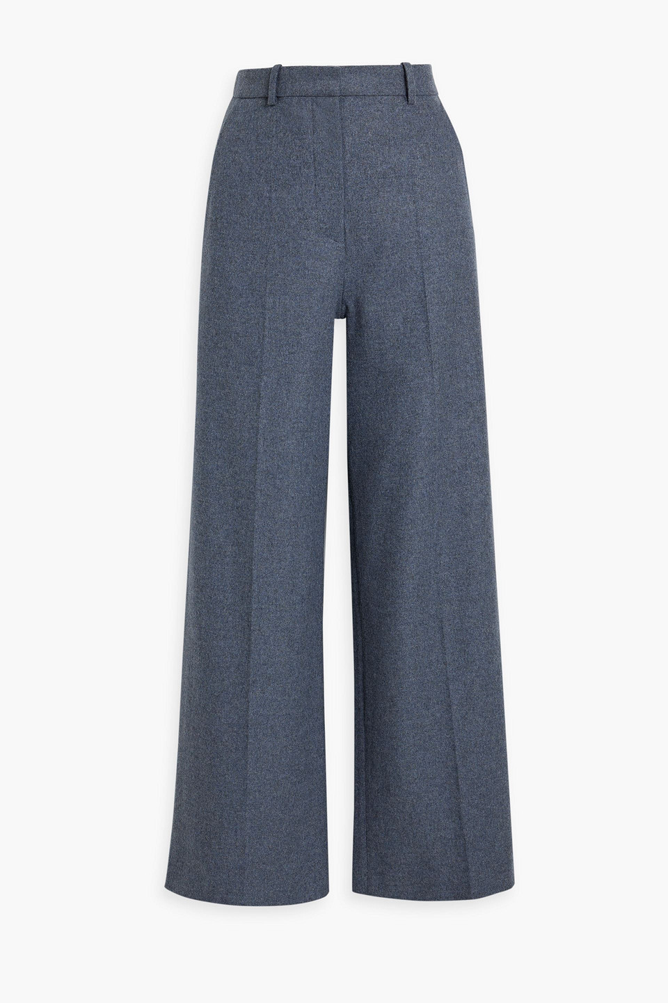 Joseph Alana High-rise Straight-leg Flannel Pants In Storm Blue