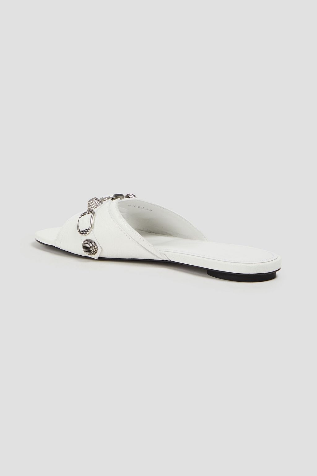 BALENCIAGA 장식 디테일 가죽 슬라이드 샌들