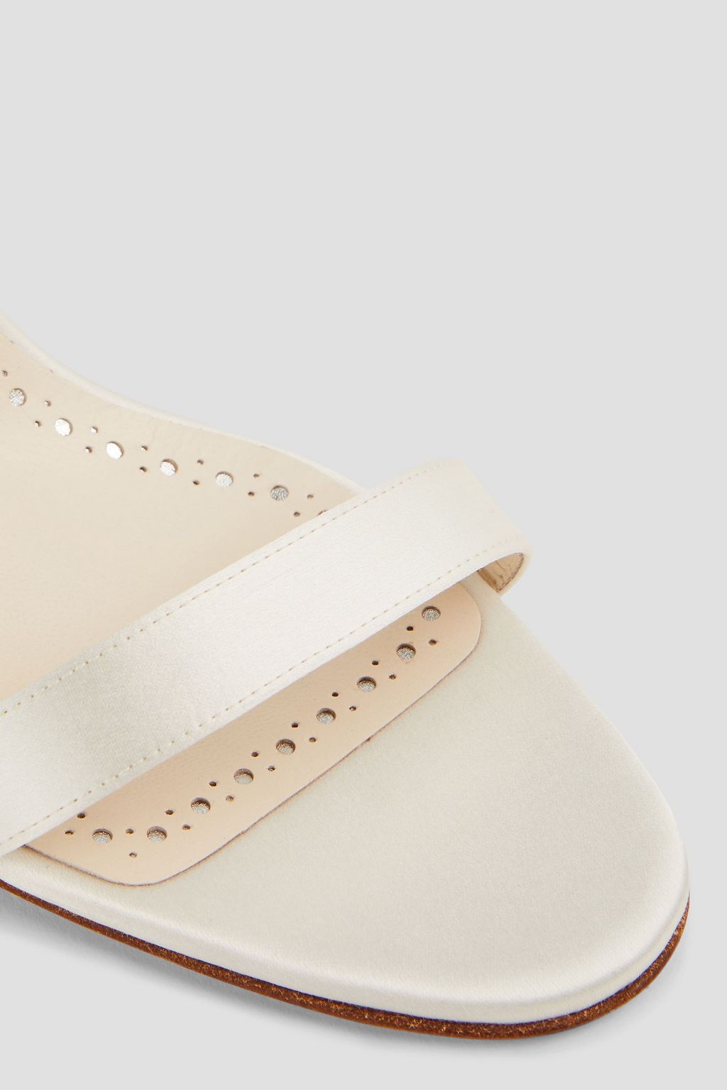 MANOLO BLAHNIK Crystal-embellished satin sandals