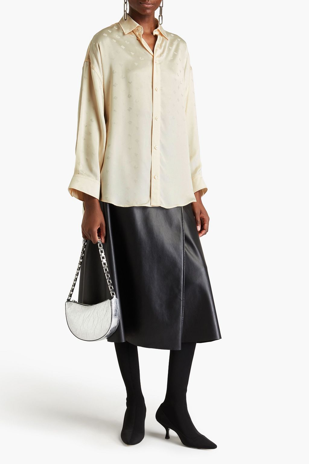 BALENCIAGA Oversized satin shirt