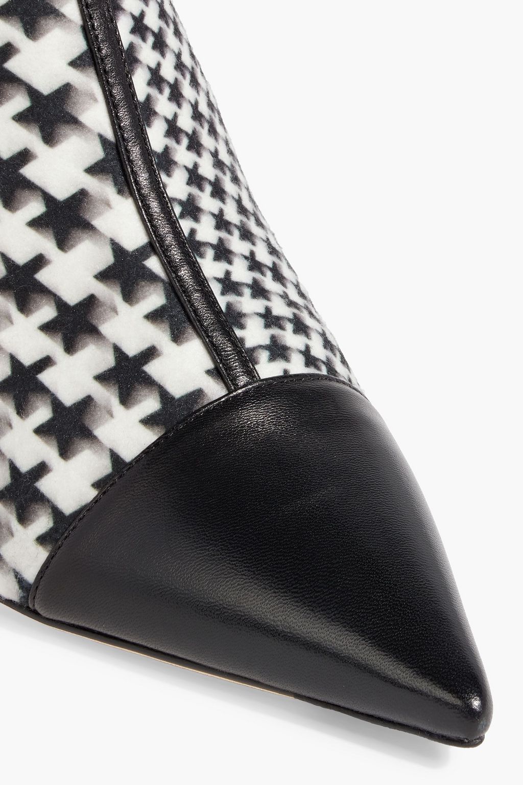 JIMMY CHOO Kix 65 printed felt and leather ankle boots
