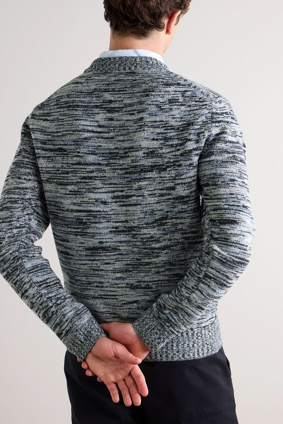  Mr P. - Wollpullover Mit Streifen - Blau - Xl 