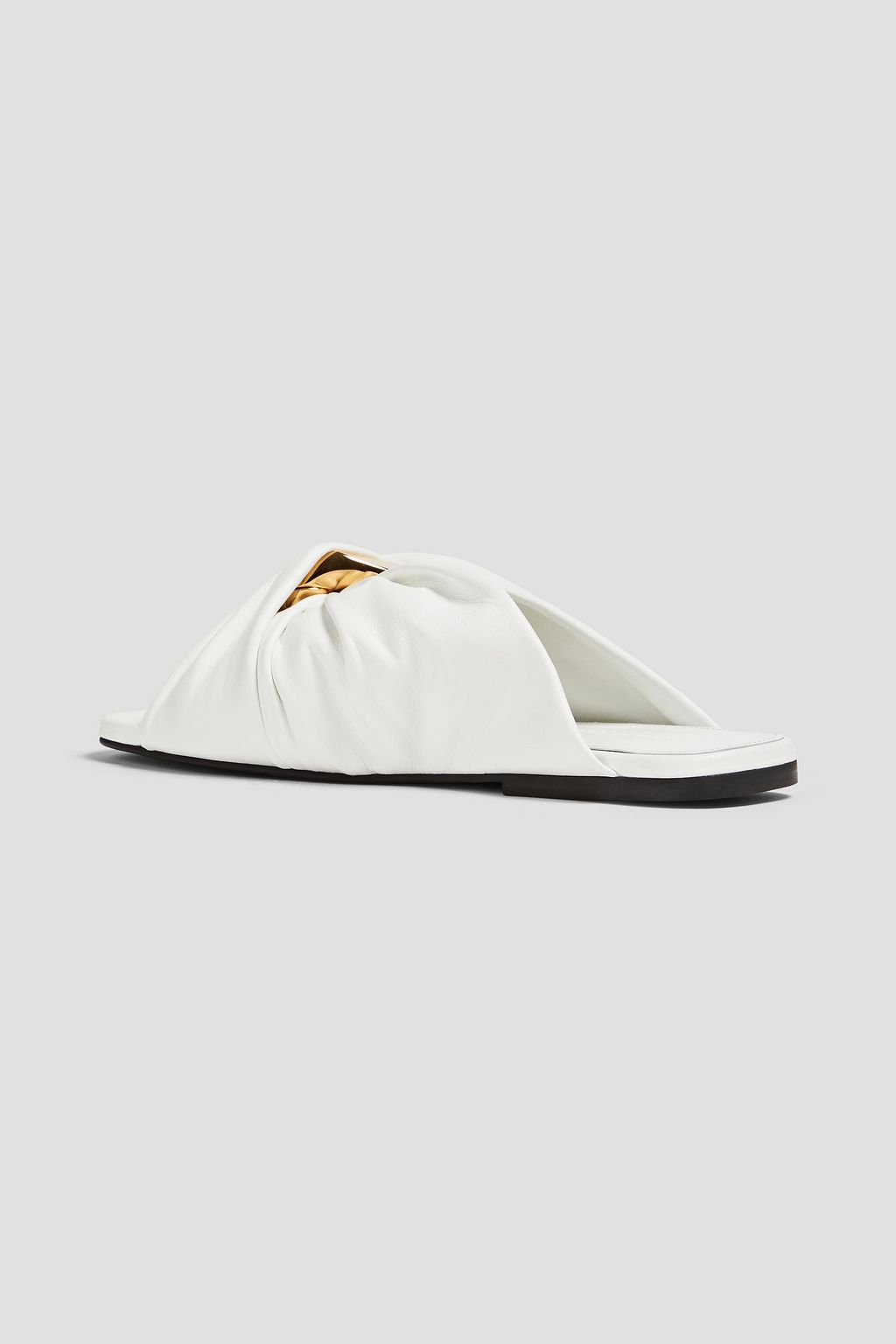 JW ANDERSON حذاء سلايد من الجلد بقصّة ملفوفة وبتصميم مزركش