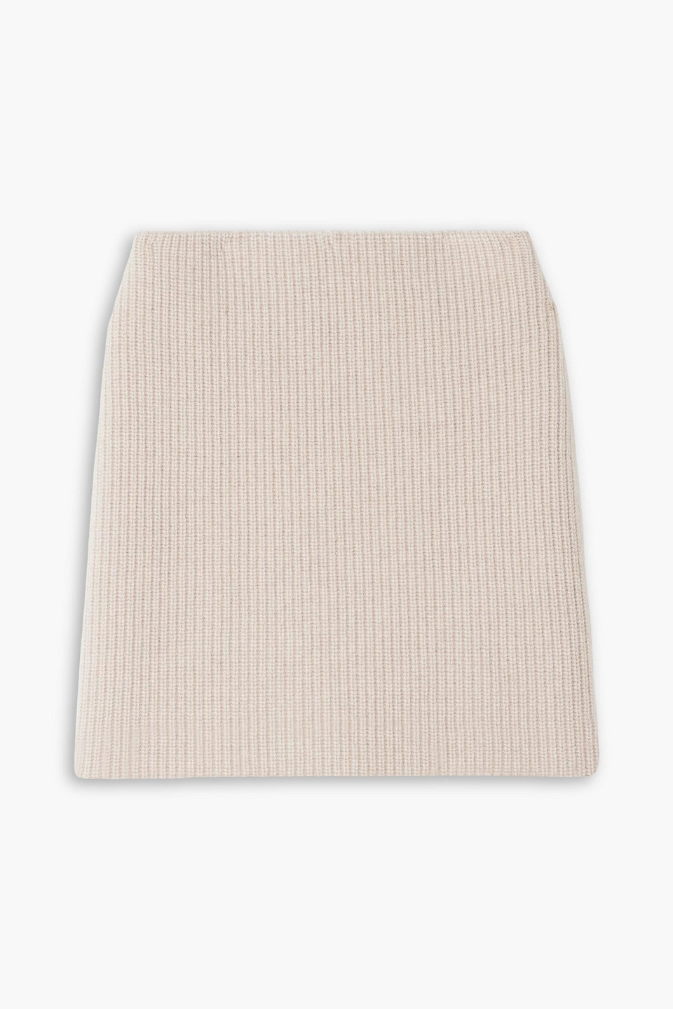 Liberowe Ribbed Cashmere Mini Skirt In Neutral