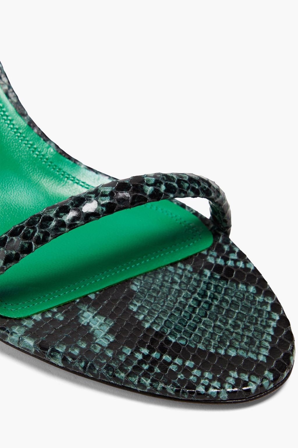 VICTORIA BECKHAM Snake-effect leather sandals