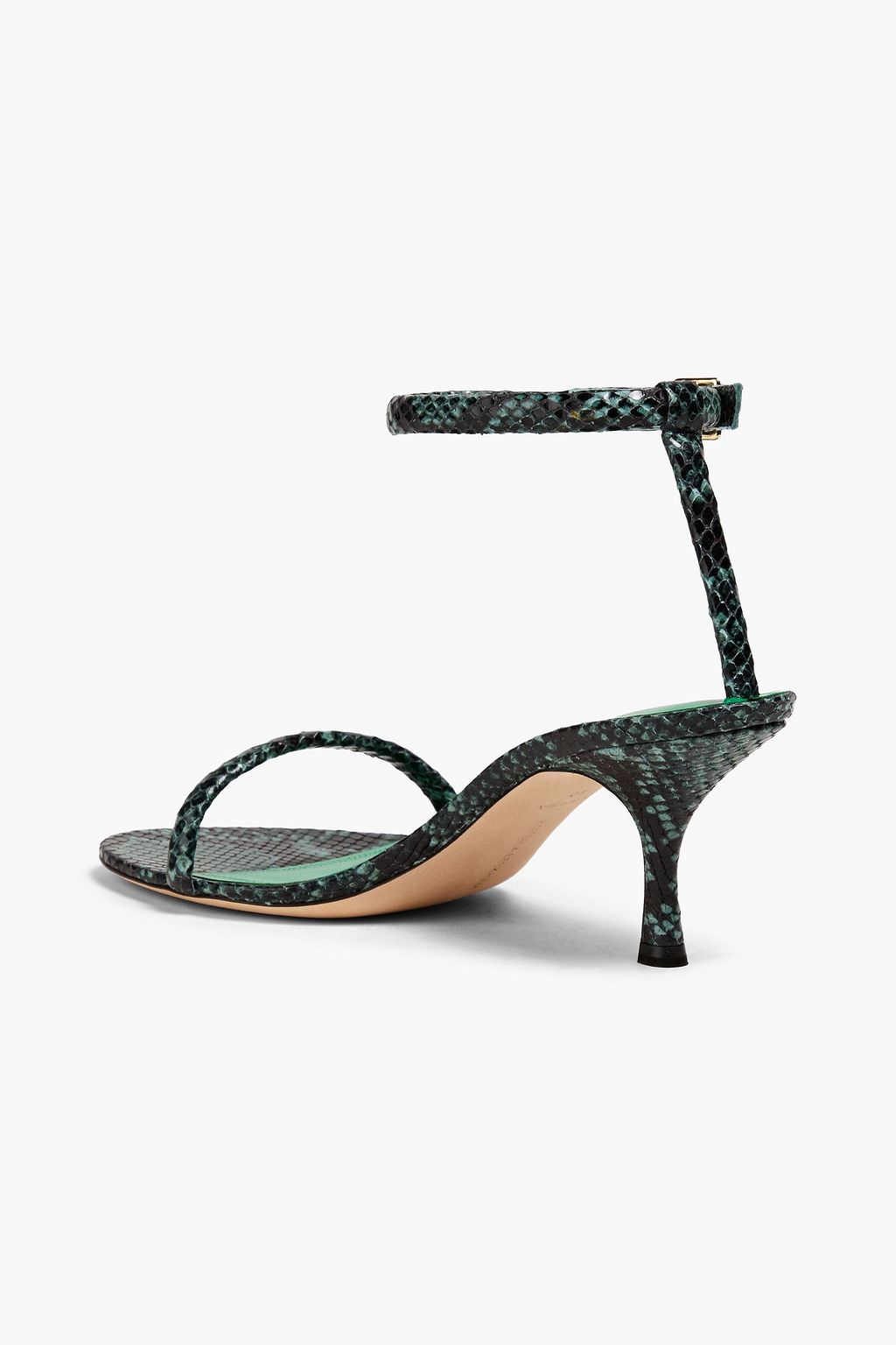 VICTORIA BECKHAM Snake-effect leather sandals