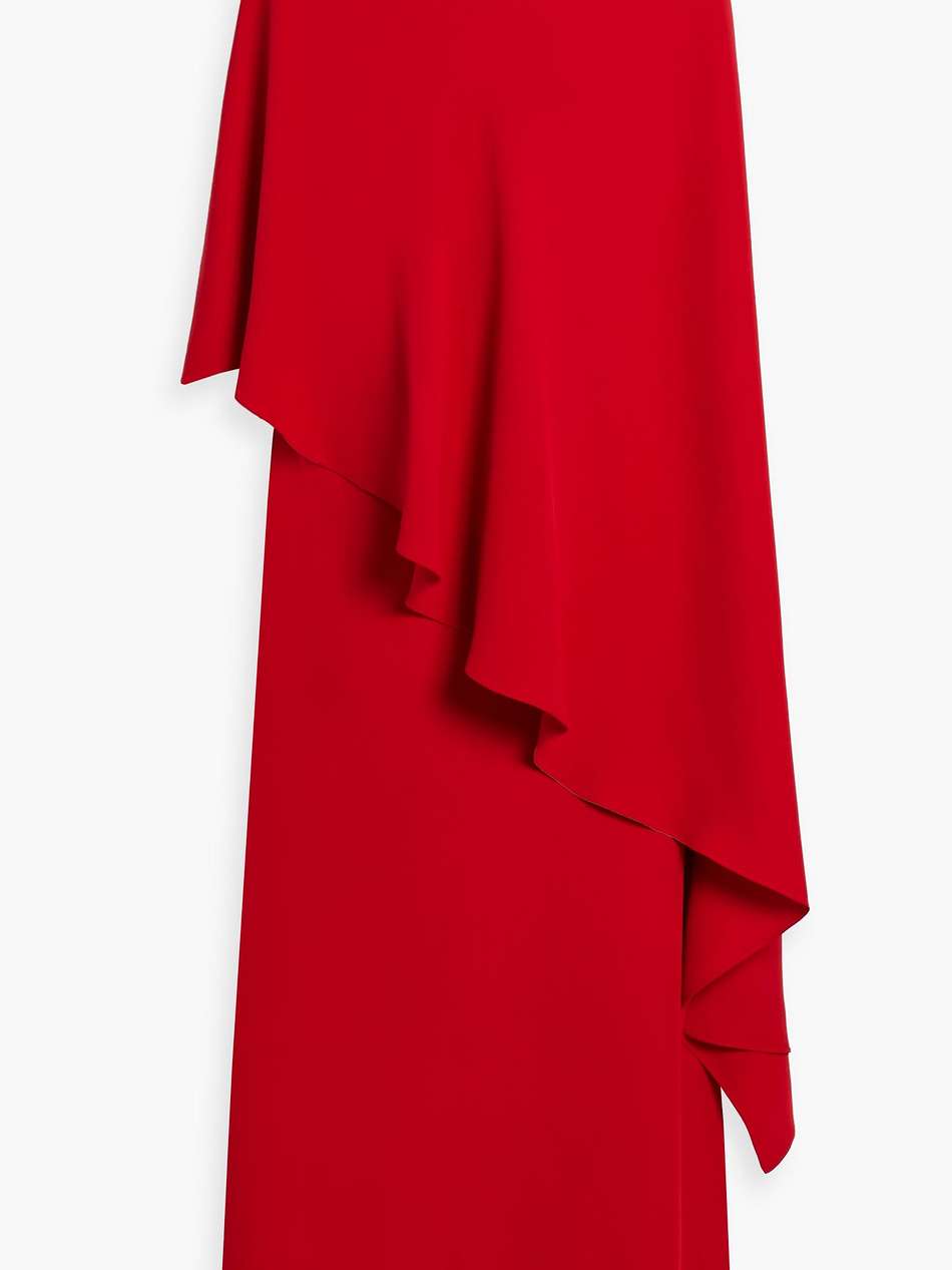draped silk-crepe maxi dress
