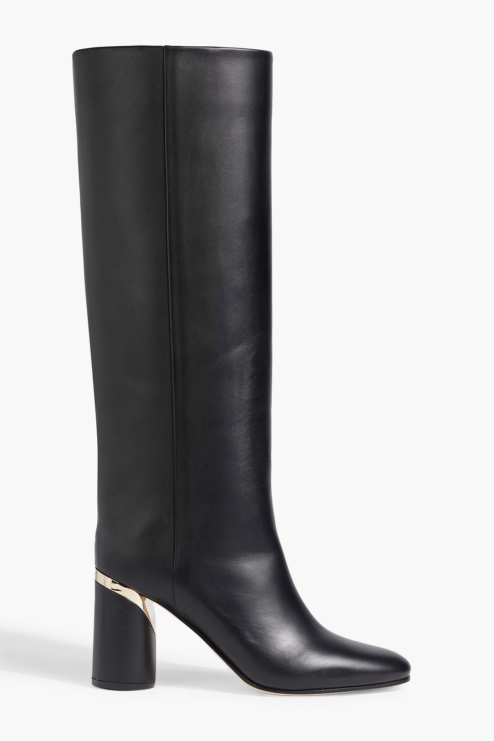 Jimmy Choo Jayla 85 Leather Knee Boots In Black