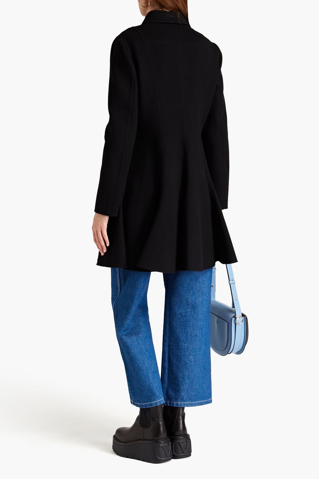 VALENTINO GARAVANI Flared wool and cashmere-blend felt coat