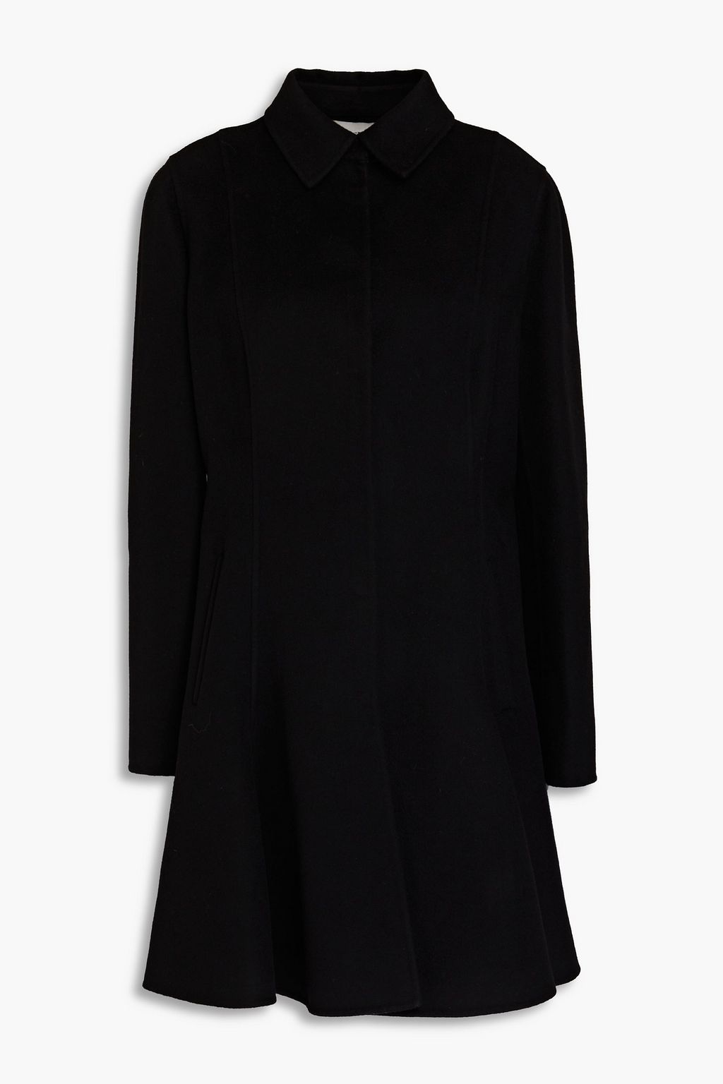 VALENTINO GARAVANI Flared wool and cashmere blend felt coat THE OUTNET