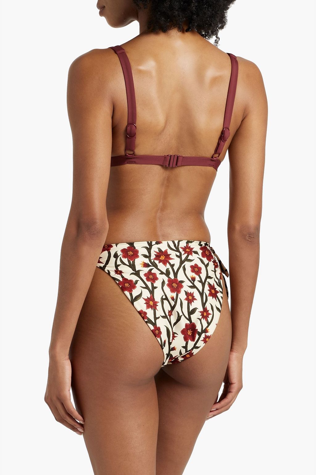 AGUA BY AGUA BENDITA Rabutan floral-print high-rise bikini briefs
