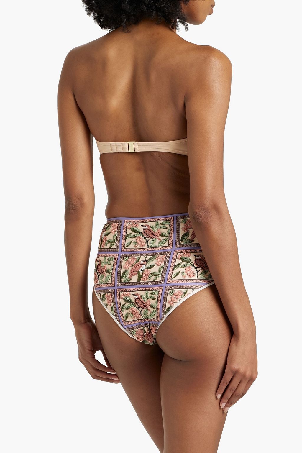 AGUA BY AGUA BENDITA Amagenta Golondrina embellished high-rise bikini briefs