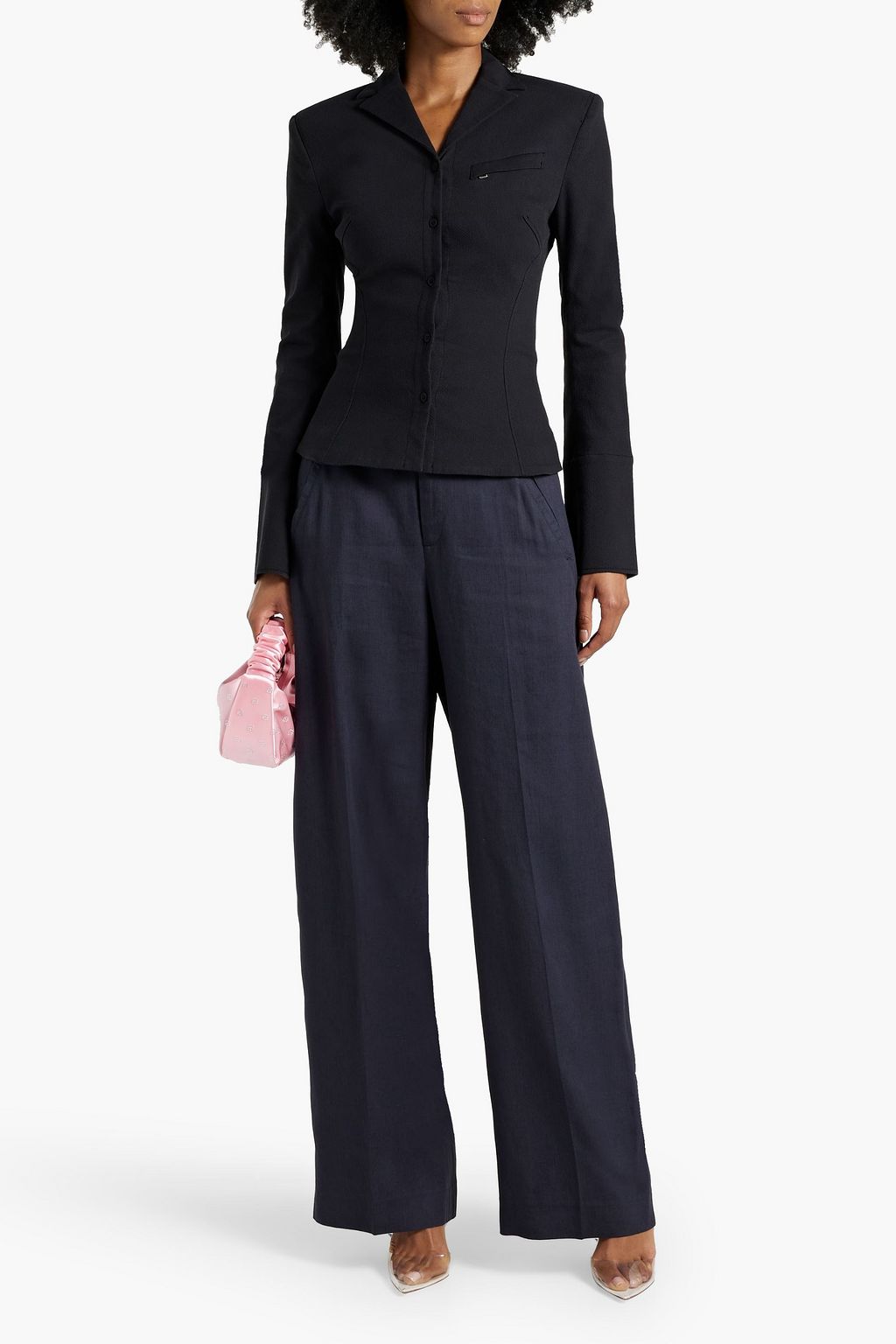 JACQUEMUS Crema cotton-blend jacquard blazer