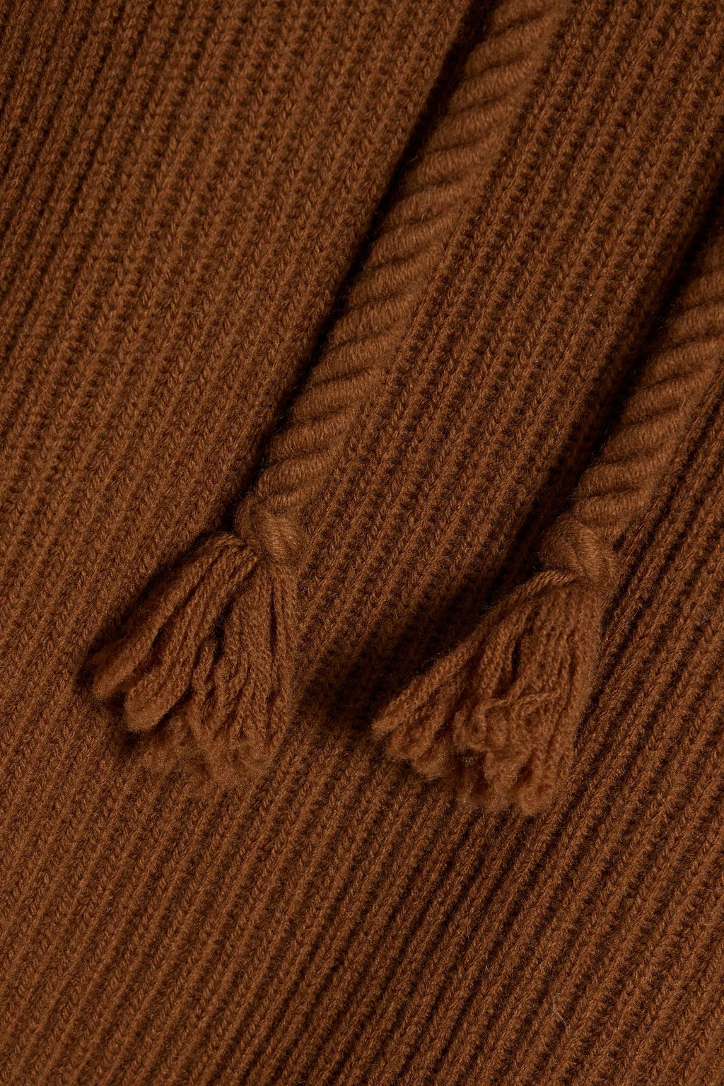 MAX MARA Tasseled wool and cashmere-blend turtleneck sweater