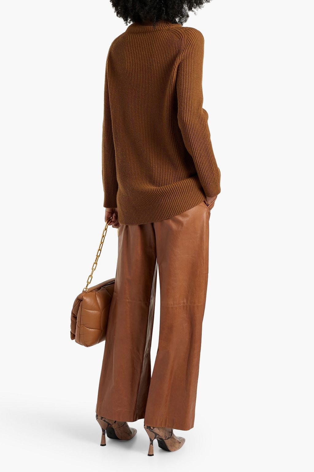 MAX MARA Tasseled wool and cashmere-blend turtleneck sweater