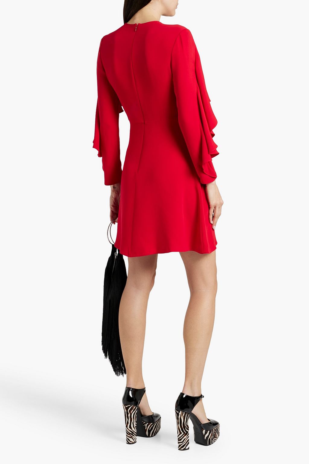 VALENTINO GARAVANI Minikleid aus Seiden-Crêpe mit Rüschen