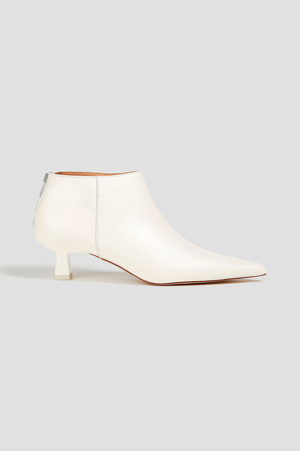 GANNI - Leather ankle boots - White - EU 39