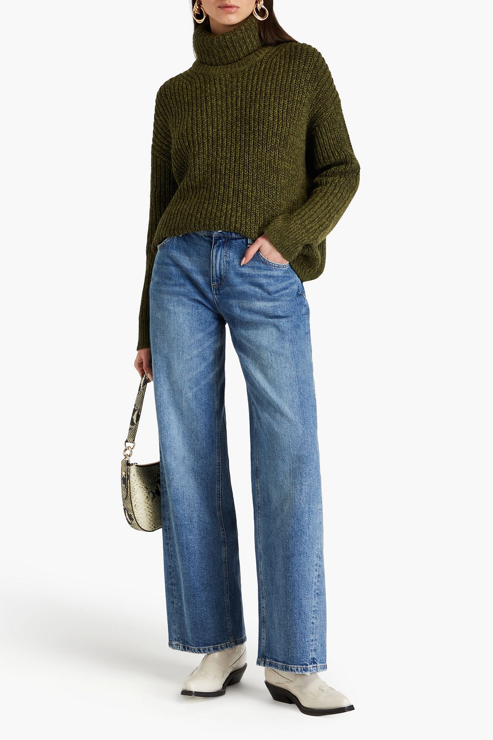  Alice Olivia - Vere Rollkragenpullover Aus Einer Wollmischung - Grün - Xs 