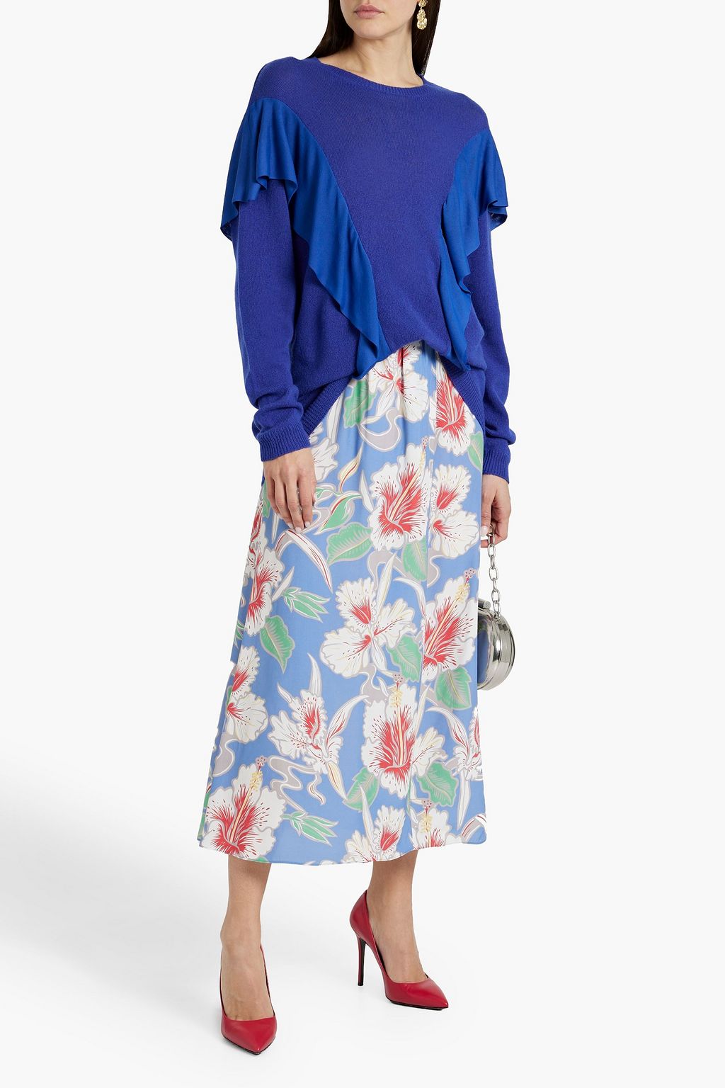 VALENTINO GARAVANI Ruffled cashmere sweater