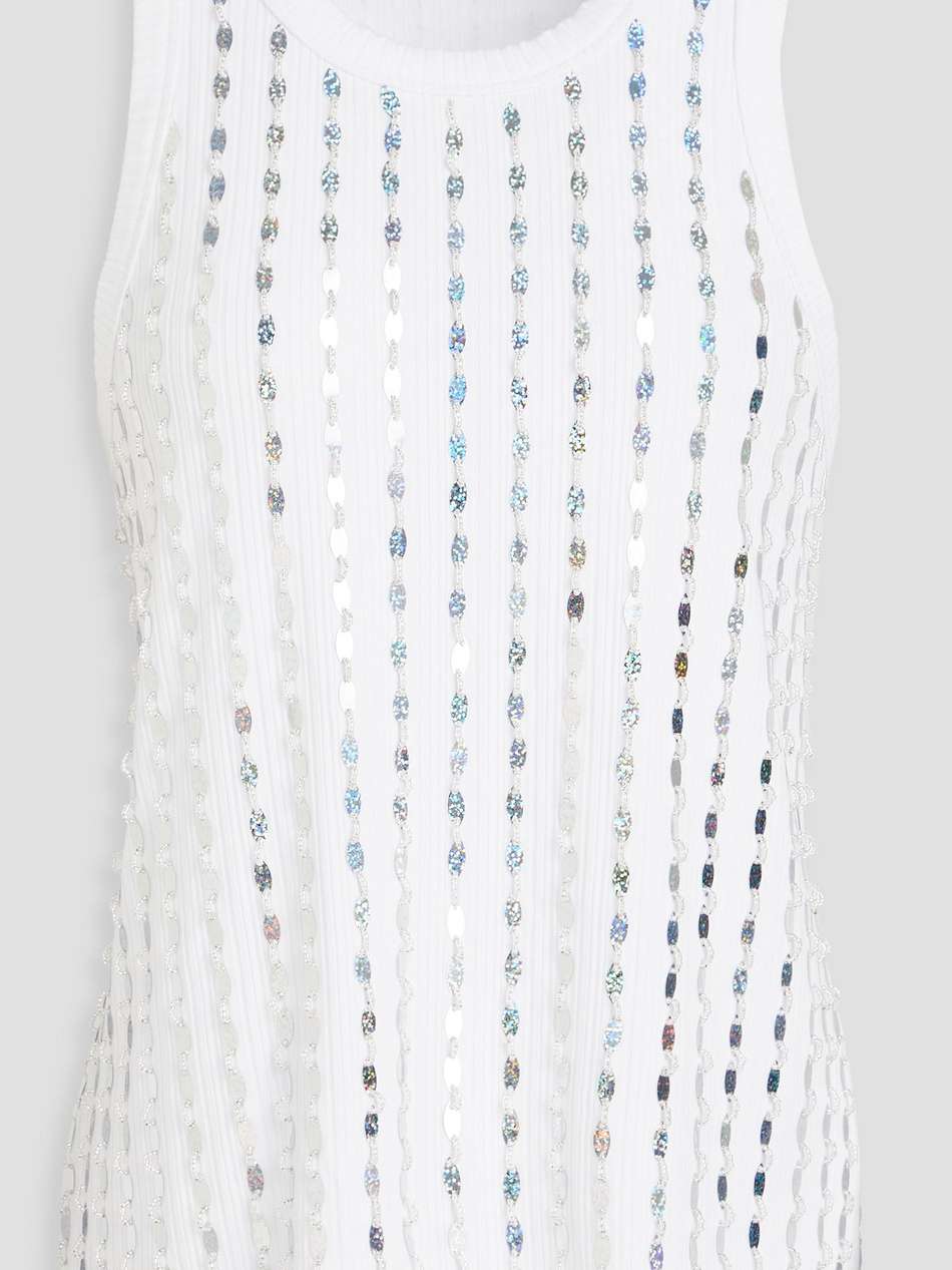 embellished ribbed ecovero™-blend jersey tank