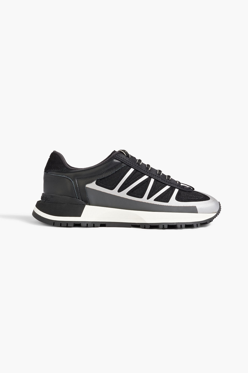 Maison Margiela Colour-block Low-top Sneakers In Black